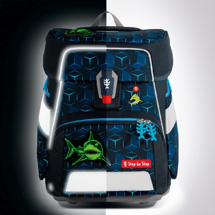 Step by Step SPACE SHINE Schulranzen-Set Shark Dexter